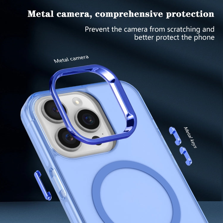 For iPhone 14 Pro Electroplated IMD Magsafe PC Hybrid TPU Phone Case(Blue) - free shipping - PMC TechLife - Order now!