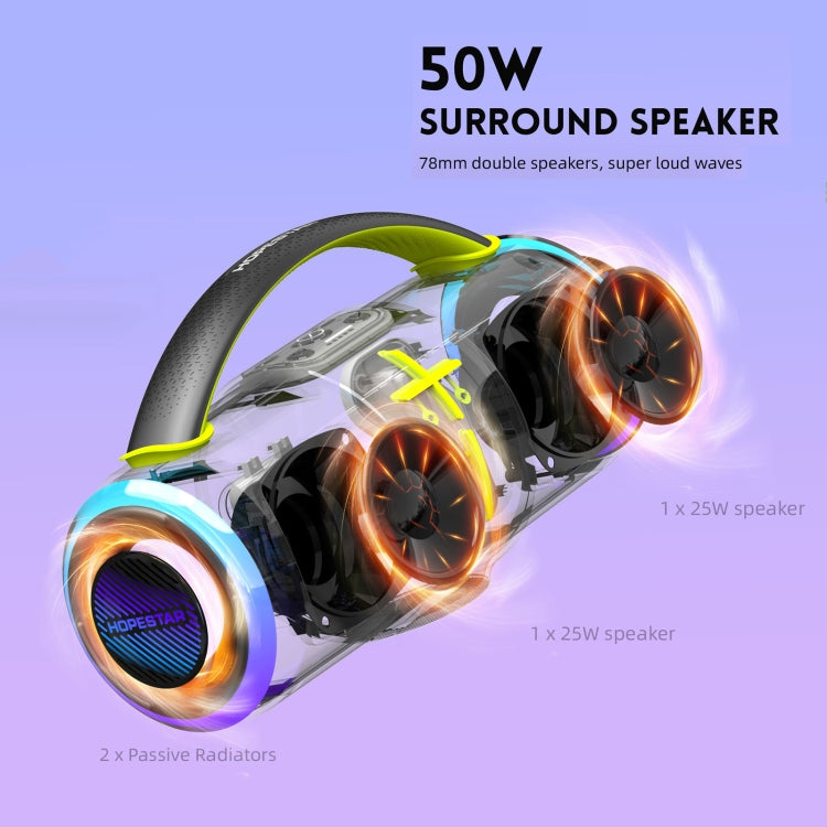 HOPESTAR H68 50W Outdoor Portable Waterproof Dazzling Bluetooth Speaker(Dark Blue) - free shipping - PMC Jewellery - Order now!