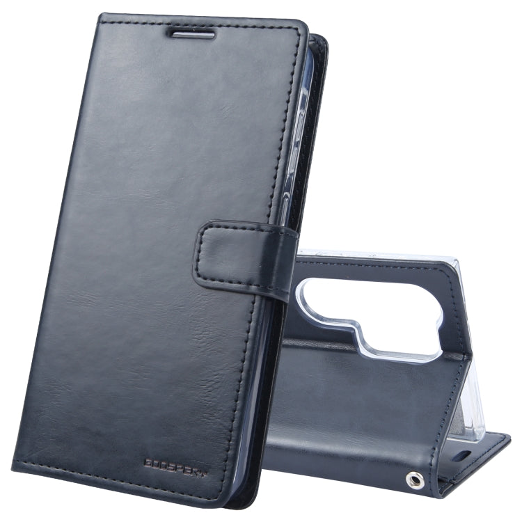 For Samsung Galaxy S24 Ultra 5G GOOSPERY BLUE MOON Crazy Horse Texture Leather Phone Case(Dark Blue) - free shipping - PMC Jewellery - Order now!