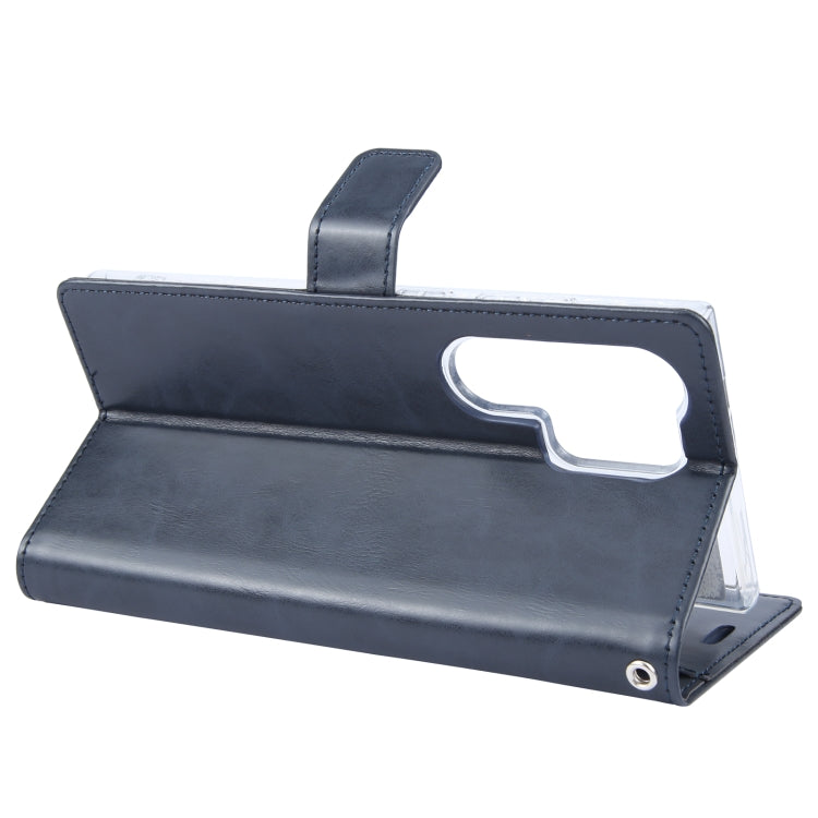 For Samsung Galaxy S24 Ultra 5G GOOSPERY BLUE MOON Crazy Horse Texture Leather Phone Case(Dark Blue) - free shipping - PMC Jewellery - Order now!