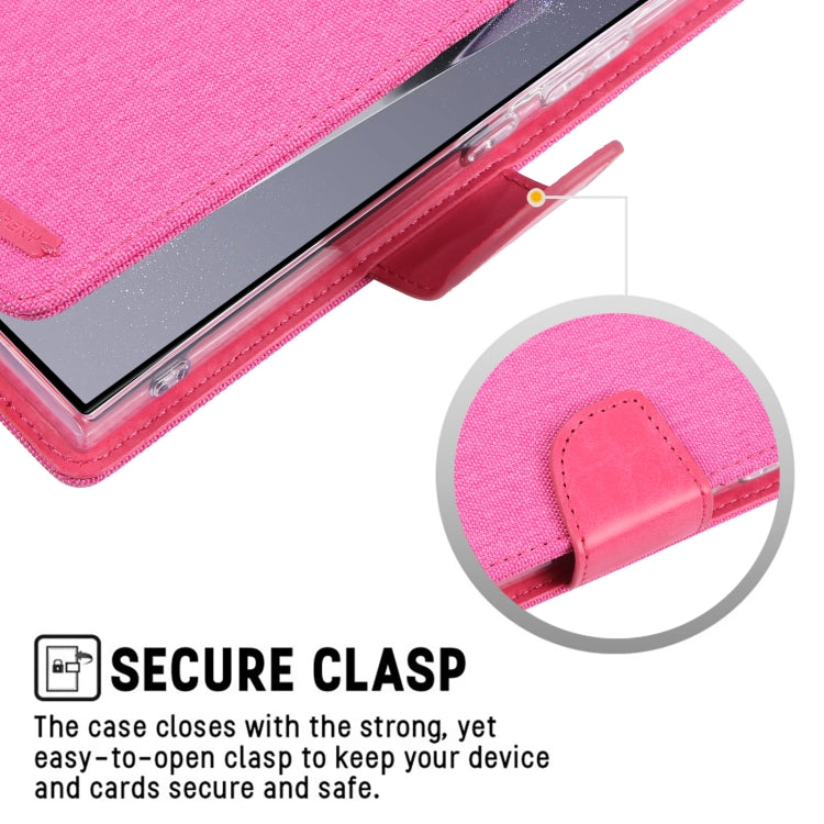 For Samsung Galaxy S24 Ultra 5G GOOSPERY CANVAS DIARY Fabric Texture Flip Leather Phone Case(Navy Blue) - free shipping - PMC Jewellery - Order now!