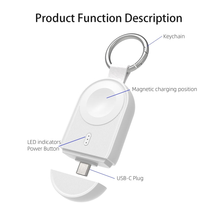 For Apple Watch / AirPods Series U20A Portable Magnetic Wireless Charger(White) - Charger / Holder by PMC TechLife | Online Shopping South Africa | PMC TechLife | Buy Now Pay Later Mobicred