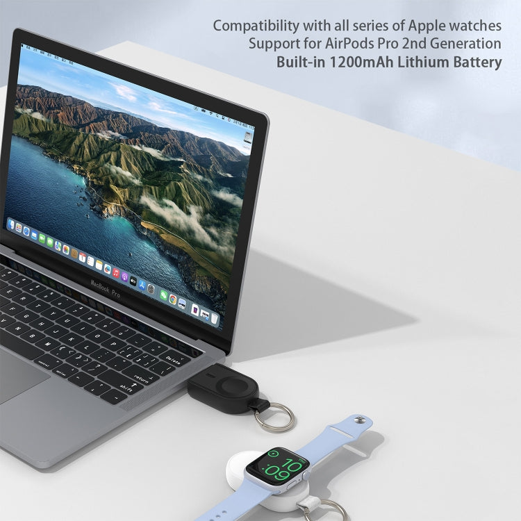 For Apple Watch / AirPods Series U20A Portable Magnetic Wireless Charger(White) - Charger / Holder by PMC TechLife | Online Shopping South Africa | PMC TechLife | Buy Now Pay Later Mobicred