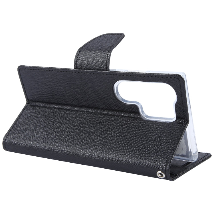 For Samsung Galaxy S24 Ultra 5G GOOSPERY FANCY DIARY Cross Texture Leather Phone Case(Black) - free shipping - PMC Jewellery - Order now!