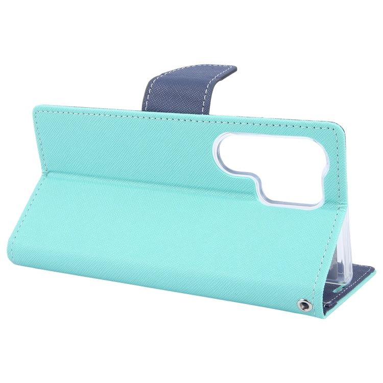 For Samsung Galaxy S24 Ultra 5G GOOSPERY FANCY DIARY Cross Texture Leather Phone Case(Mint Green) - free shipping - PMC Jewellery - Order now!