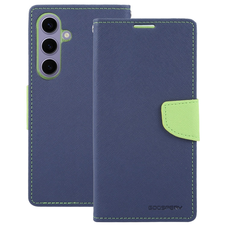 For Samsung Galaxy S24 5G GOOSPERY FANCY DIARY Cross Texture Leather Phone Case(Navy Blue) - free shipping - PMC Jewellery - Order now!