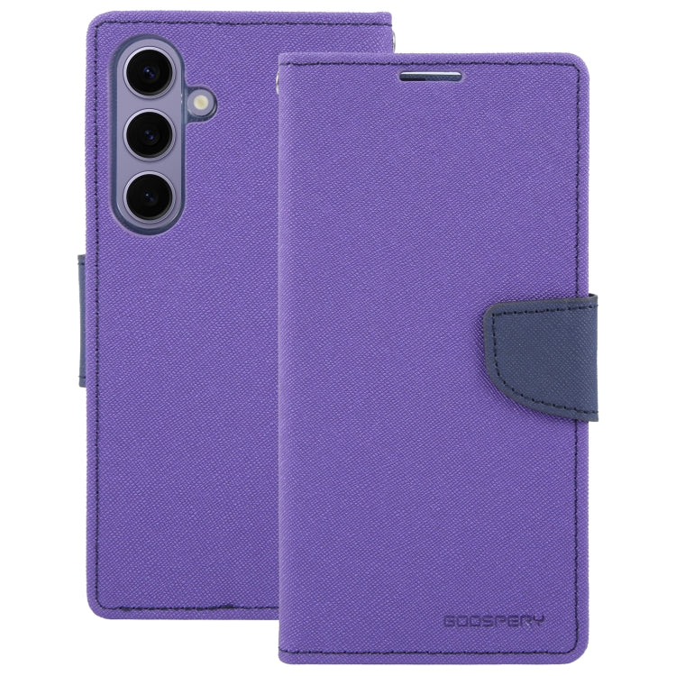 For Samsung Galaxy S24 5G GOOSPERY FANCY DIARY Cross Texture Leather Phone Case(Purple) - free shipping - PMC Jewellery - Order now!