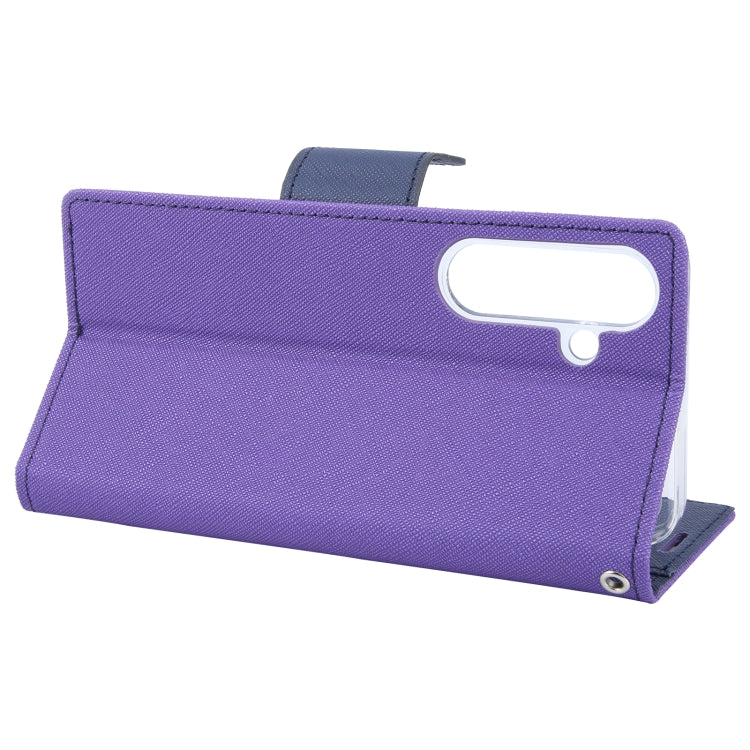 For Samsung Galaxy S24 5G GOOSPERY FANCY DIARY Cross Texture Leather Phone Case(Purple) - free shipping - PMC Jewellery - Order now!