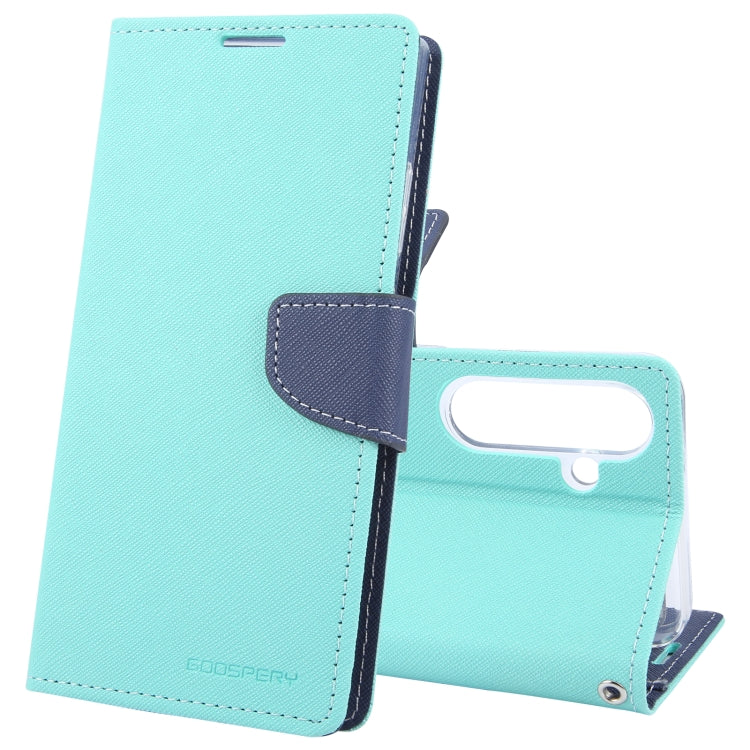 For Samsung Galaxy S24 5G GOOSPERY FANCY DIARY Cross Texture Leather Phone Case(Mint Green) - free shipping - PMC Jewellery - Order now!