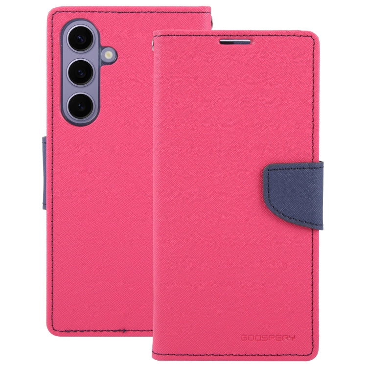 For Samsung Galaxy S24 5G GOOSPERY FANCY DIARY Cross Texture Leather Phone Case(Rose Red) - free shipping - PMC Jewellery - Order now!
