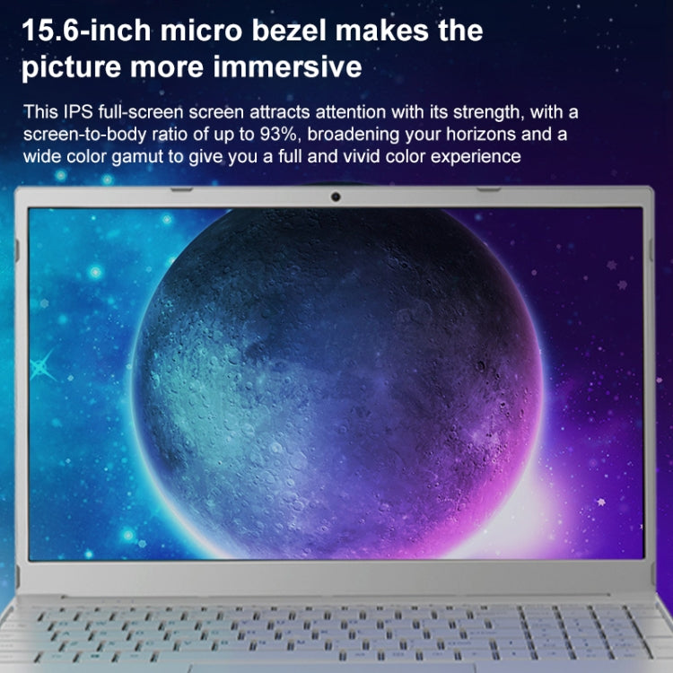 V8 15.6 inch Ultrathin Laptop, 16GB+256GB, Windows 10 Intel Processor N95 Quad Core(Silver) - free shipping - PMC TechLife - Order now!