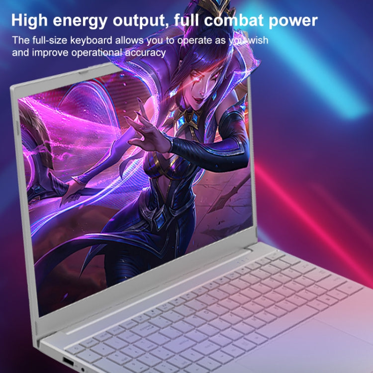 V8 15.6 inch Ultrathin Laptop, 16GB+128GB, Windows 10 Intel Processor N95 Quad Core(Silver) - Others by PMC TechLife | Online Shopping South Africa | PMC TechLife