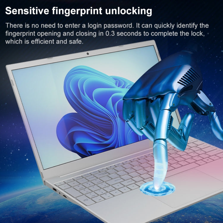 V8 15.6 inch Ultrathin Laptop, 16GB+256GB, Windows 10 Intel Processor N95 Quad Core(Silver) - free shipping - PMC TechLife - Order now!