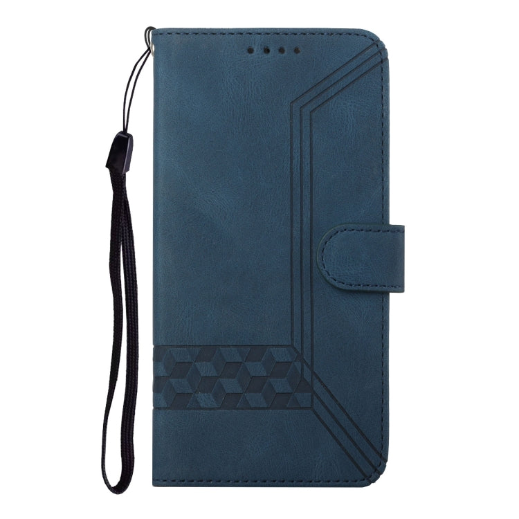 For Infinix Hot 40 Cubic Skin Feel Flip Leather Phone Case(Blue) - Infinix Cases by PMC TechLife | Online Shopping South Africa | PMC TechLife | Buy Now Pay Later Mobicred