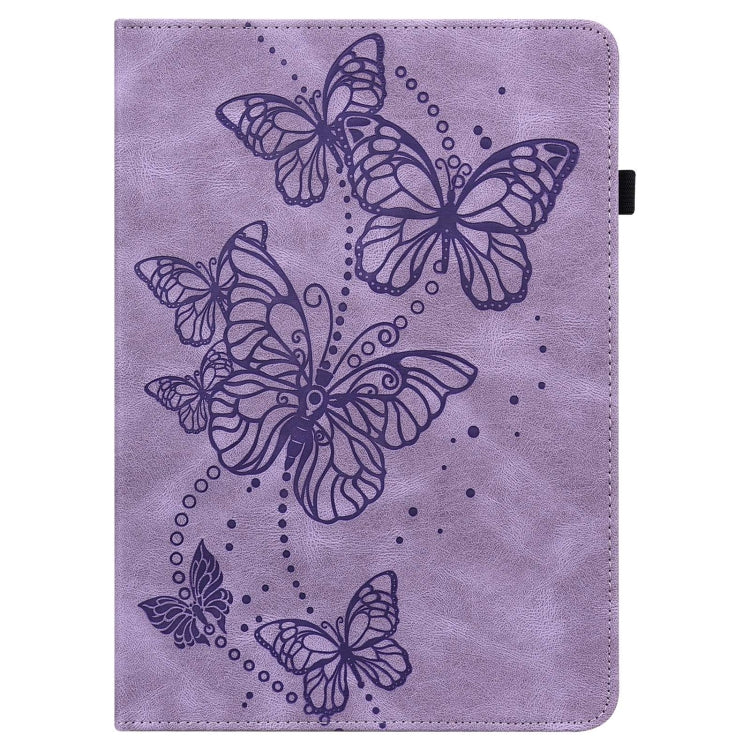 For Lenovo Tab M11 / Xiaoxin Pad 11 2024 Embossed Butterfly Pattern Leather Tablet Case(Purple) - Lenovo by PMC Jewellery | Online Shopping South Africa | PMC Jewellery | Buy Now Pay Later Mobicred