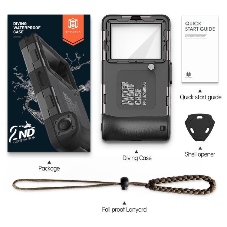 Diving Shell Gen2 Upgrade IP68 Waterproof Phone Case(Black) - Waterproof Bag by PMC TechLife | Online Shopping South Africa | PMC TechLife | Buy Now Pay Later Mobicred