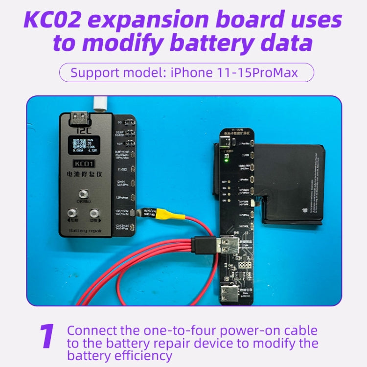 i2C KC02 Battery Data Repair Expansion Board Modifying Battery Efficiency for iPhone 11-15 Pro Max - free shipping - PMC TechLife - Order now!