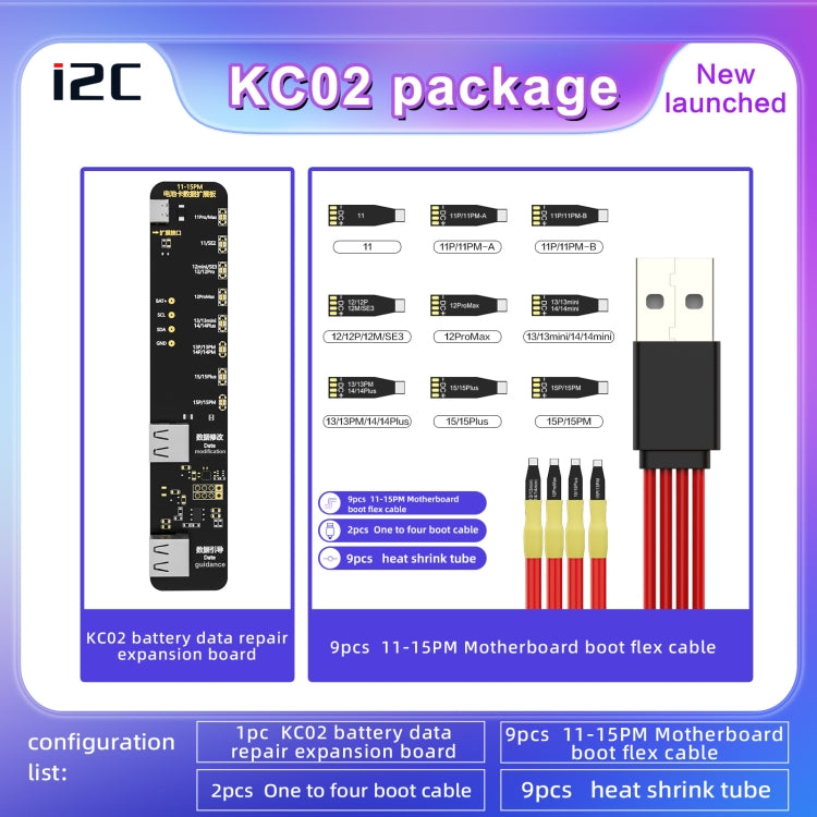 i2C KC02 Battery Data Repair Expansion Board Modifying Battery Efficiency for iPhone 11-15 Pro Max - free shipping - PMC TechLife - Order now!