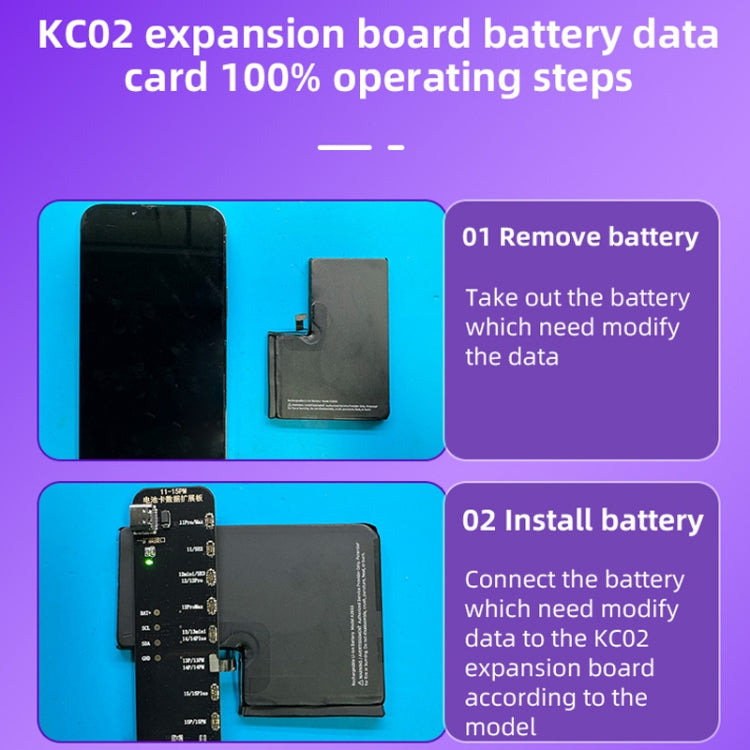 i2C KC02 Battery Data Repair Expansion Board Modifying Battery Efficiency for iPhone 11-15 Pro Max - free shipping - PMC TechLife - Order now!