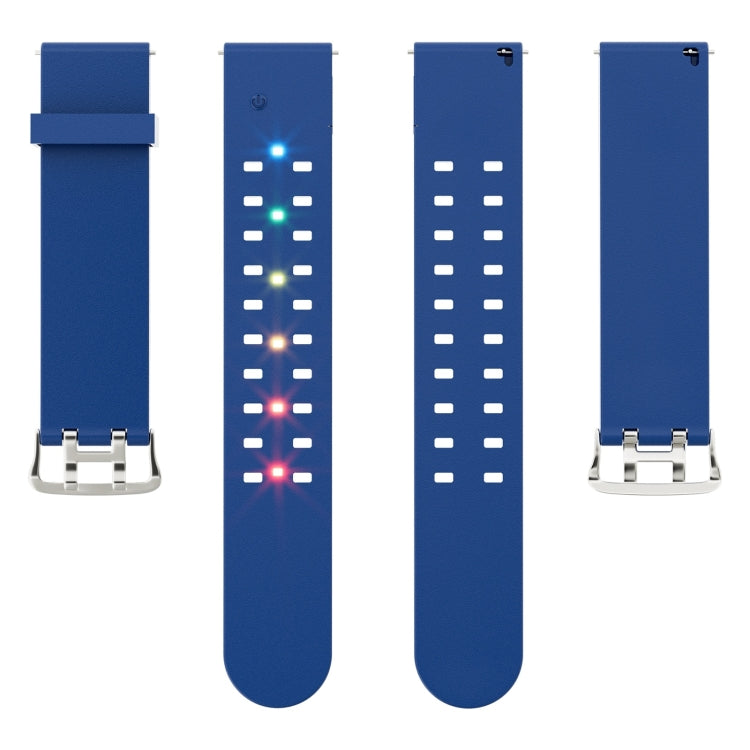 For Apple Watch Series 8 45mm Luminous Colorful Light Silicone Watch Band(Blue) - free shipping - PMC TechLife - Order now!