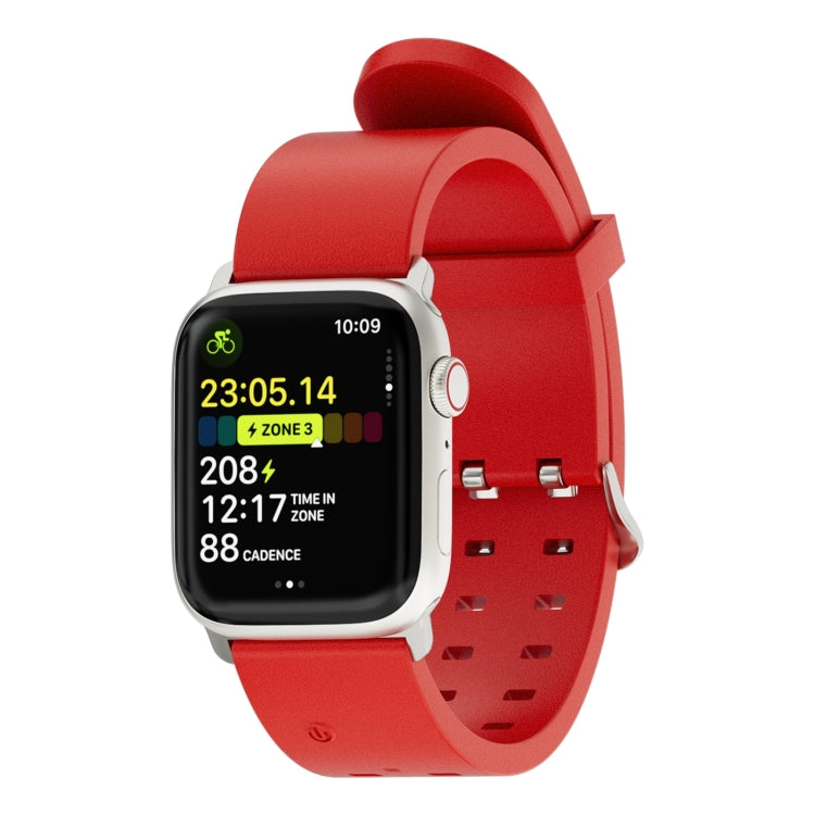 For Apple Watch Series 3 42mm Luminous Colorful Light Silicone Watch Band(Red) - Watch Bands by PMC TechLife | Online Shopping South Africa | PMC TechLife