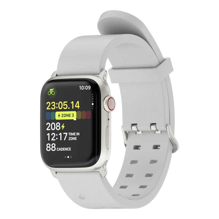 For Apple Watch Series 2 38mm Luminous Colorful Light Silicone Watch Band(Light Grey) - Watch Bands by PMC TechLife | Online Shopping South Africa | PMC TechLife