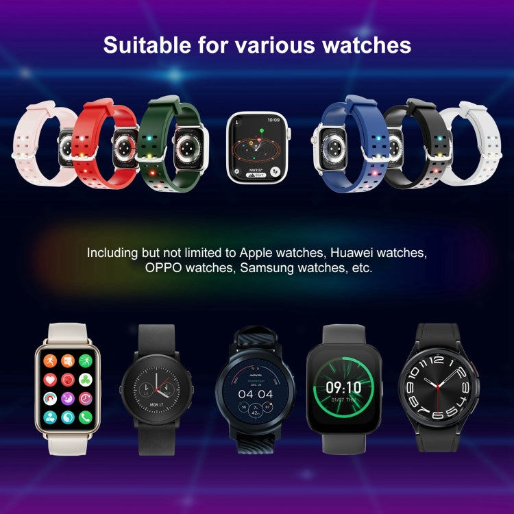 For Apple Watch Series 7 41mm Luminous Colorful Light Silicone Watch Band(Pink) - Watch Bands by PMC TechLife | Online Shopping South Africa | PMC TechLife