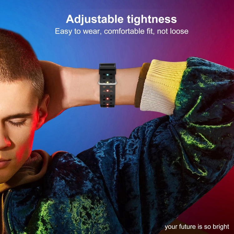 For Apple Watch Series 2 38mm Luminous Colorful Light Silicone Watch Band(Red) - Watch Bands by PMC TechLife | Online Shopping South Africa | PMC TechLife