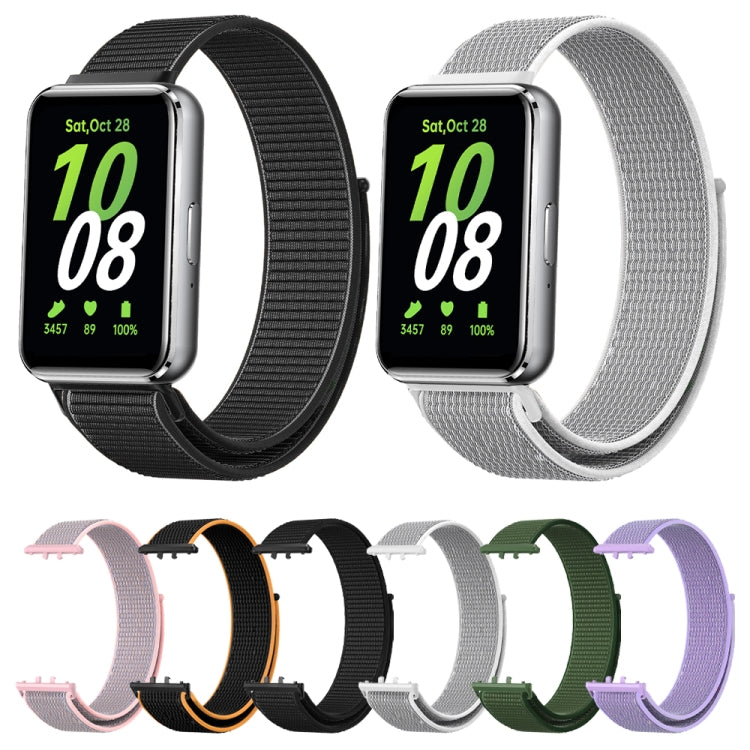 For Samsung Galaxy Fit 3 Woven Nylon Loop Watch Band(Army Green) - Watch Bands by PMC TechLife | Online Shopping South Africa | PMC TechLife