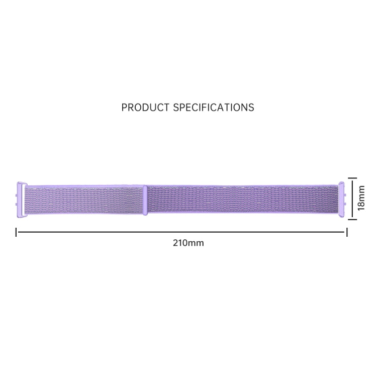 For Samsung Galaxy Fit 3 Woven Nylon Loop Watch Band(Purple) - Watch Bands by PMC TechLife | Online Shopping South Africa | PMC TechLife