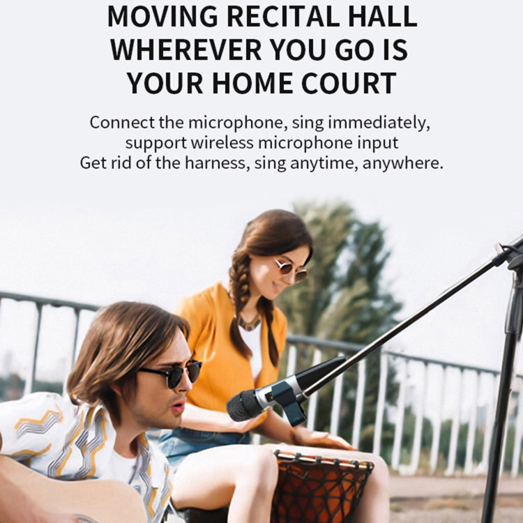 Oneder D7 Bluetooth Speaker Outdoor Karaoke Wireless Speakers With Two Mic(Brown) - free shipping - PMC Jewellery - Order now!