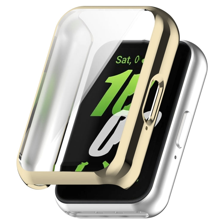 For Samsung Galaxy Fit 3 Full Coverage TPU Electroplated Watch Protective Case(Light Gold) - Watch Cases by PMC TechLife | Online Shopping South Africa | PMC TechLife | Buy Now Pay Later Mobicred