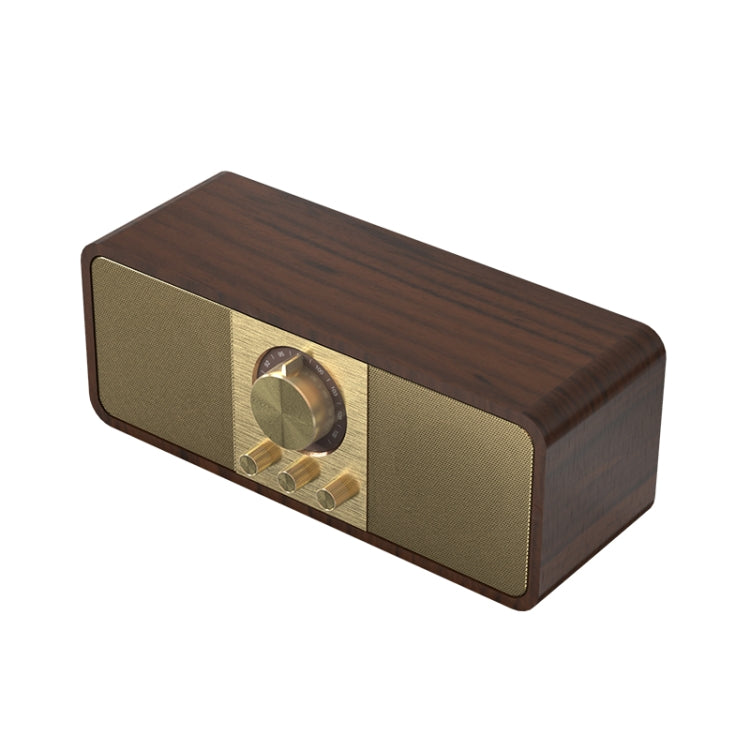 OneDer JY82 Wooden Retro Styling Wireless Speaker HIFI Classic FM Radio Support TF / U-Disk / AUX(Walnut Wood) - free shipping - PMC Jewellery - Order now!