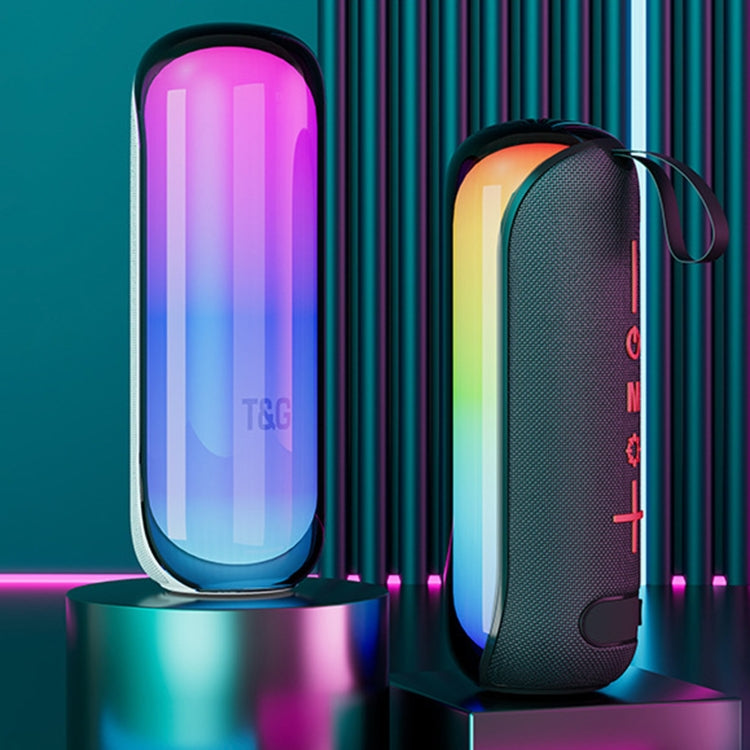 T&G TG-384 Mini Portable Bluetooth Speaker Support TF / U-disk / RGB Light(Blue) - free shipping - PMC Jewellery - Order now!