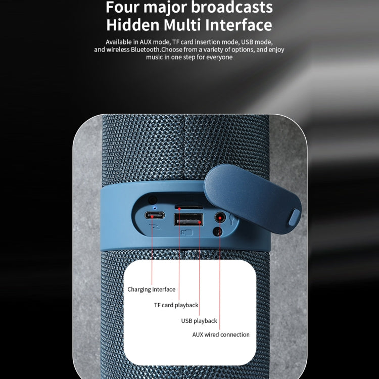 T&G TG-671 Portable Wireless 3D Stereo Subwoofer Speaker with FM/USB/LED(Blue) - free shipping - PMC Jewellery - Order now!