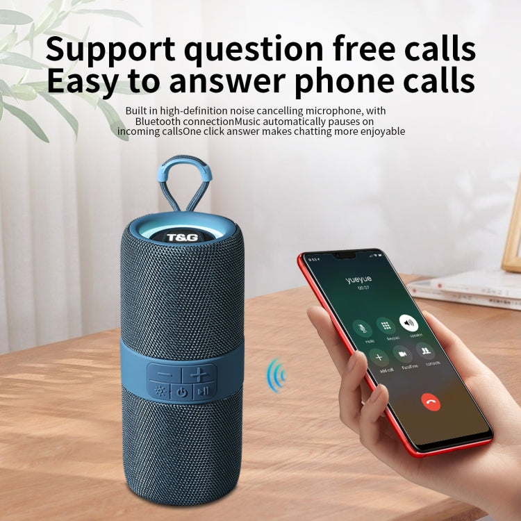T&G TG-671 Portable Wireless 3D Stereo Subwoofer Speaker with FM/USB/LED(Blue) - free shipping - PMC Jewellery - Order now!