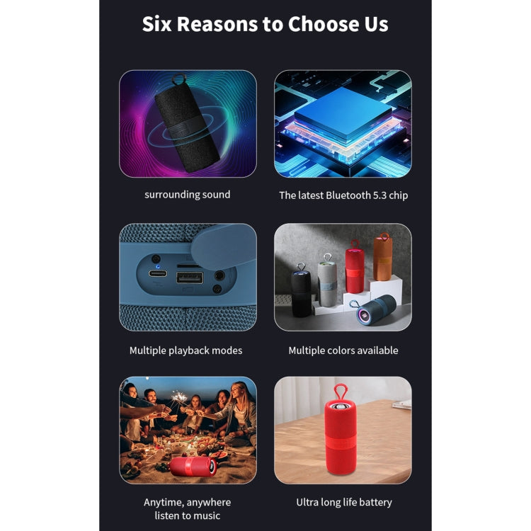 T&G TG-671 Portable Wireless 3D Stereo Subwoofer Speaker with FM/USB/LED(Blue) - free shipping - PMC Jewellery - Order now!