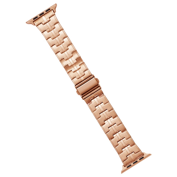 For Apple Watch Series 8 45mm Stainless Steel Watch Band(Rose Gold) - free shipping - PMC TechLife - Order now!