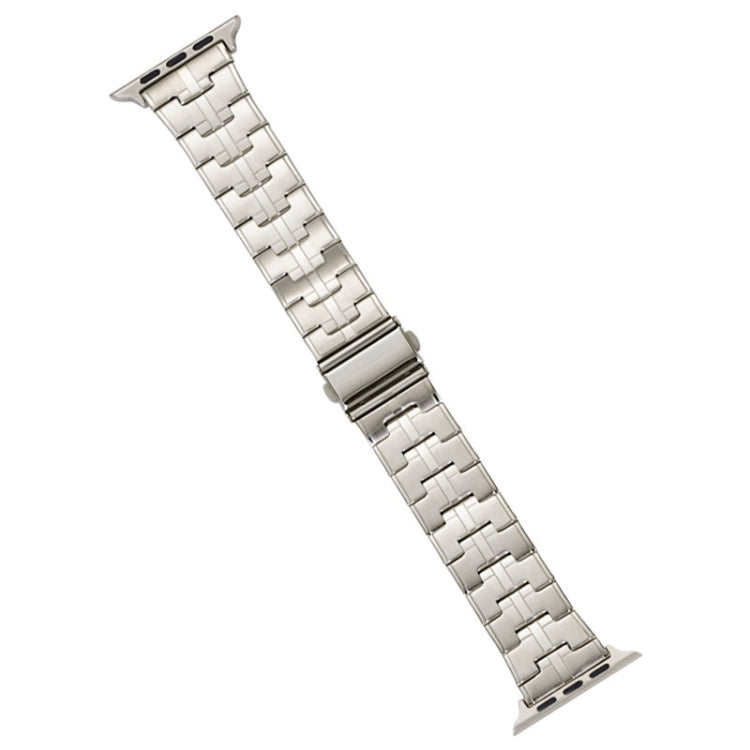 For Apple Watch Series 6 40mm Stainless Steel Watch Band(Starlight) - Watch Bands by PMC TechLife | Online Shopping South Africa | PMC TechLife