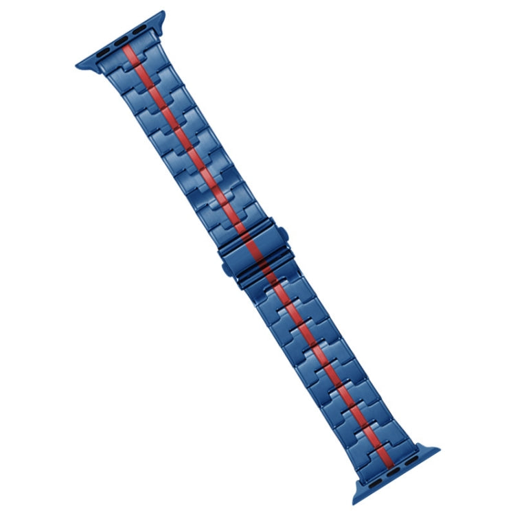 For Apple Watch Series 5 40mm Stainless Steel Watch Band(Blue Red) - free shipping - PMC TechLife - Order now!