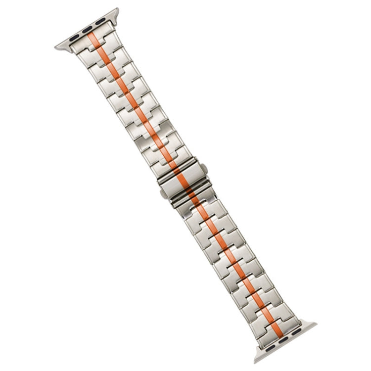For Apple Watch Series 5 40mm Stainless Steel Watch Band(Starlight Orange) - free shipping - PMC TechLife - Order now!