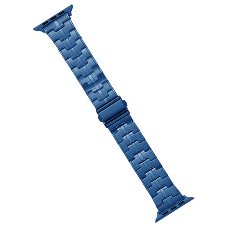 For Apple Watch 38mm Stainless Steel Watch Band(Blue) - free shipping - PMC TechLife - Order now!