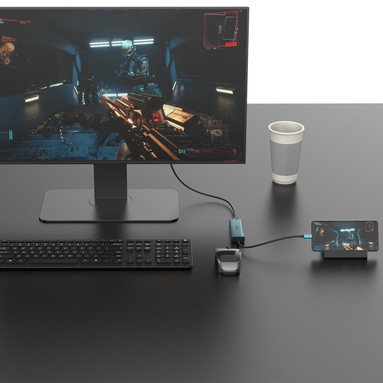 Onten UC123 5 in 1 USB-C / Type-C to HDMI + USB3.0 HUB Docking Station with 5V Input - free shipping - PMC Jewellery - Order now!