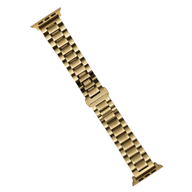 For Apple Watch Series 7 41mm Five-Beads Stainless Steel Watch Band(Gold) - free shipping - PMC TechLife - Order now!