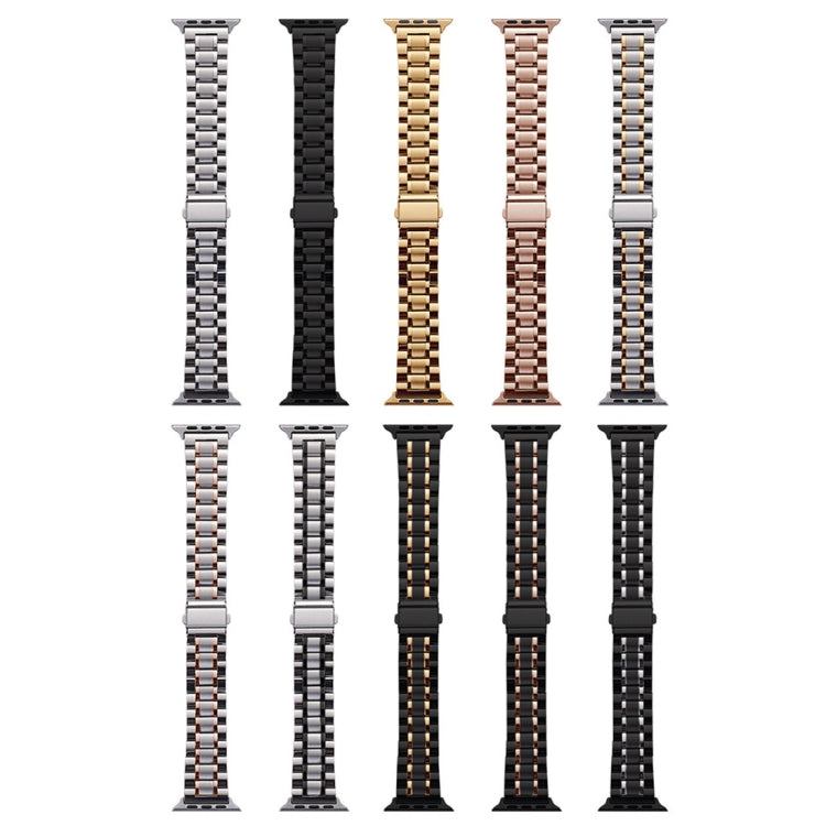 For Apple Watch Series 7 41mm Five-Beads Stainless Steel Watch Band(Gold) - free shipping - PMC TechLife - Order now!