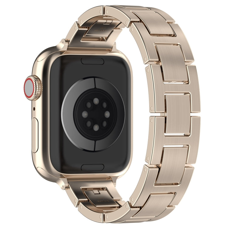 For Apple Watch Ultra 2 49mm H Slim Stainless Steel Watch Band(Starlight) - Watch Bands by PMC TechLife | Online Shopping South Africa | PMC TechLife