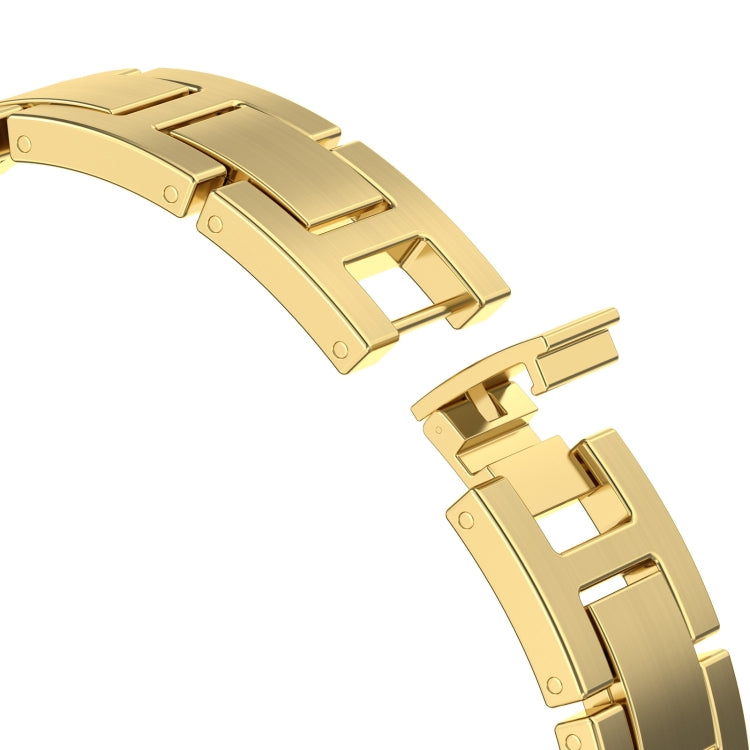 For Apple Watch Series 6 44mm H Slim Stainless Steel Watch Band(Starlight) - Watch Bands by PMC TechLife | Online Shopping South Africa | PMC TechLife