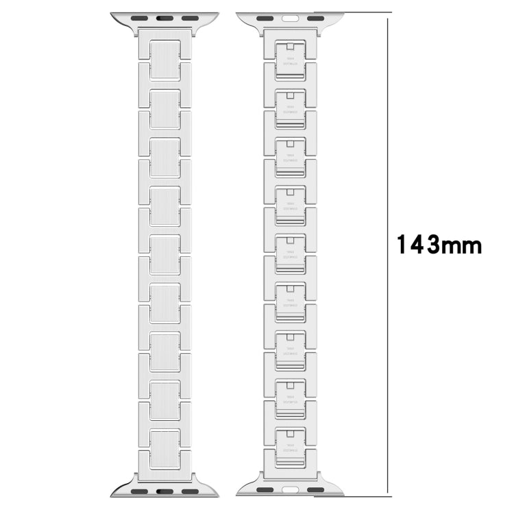 For Apple Watch Ultra 2 49mm H Slim Stainless Steel Watch Band(Rose Gold) - Watch Bands by PMC TechLife | Online Shopping South Africa | PMC TechLife