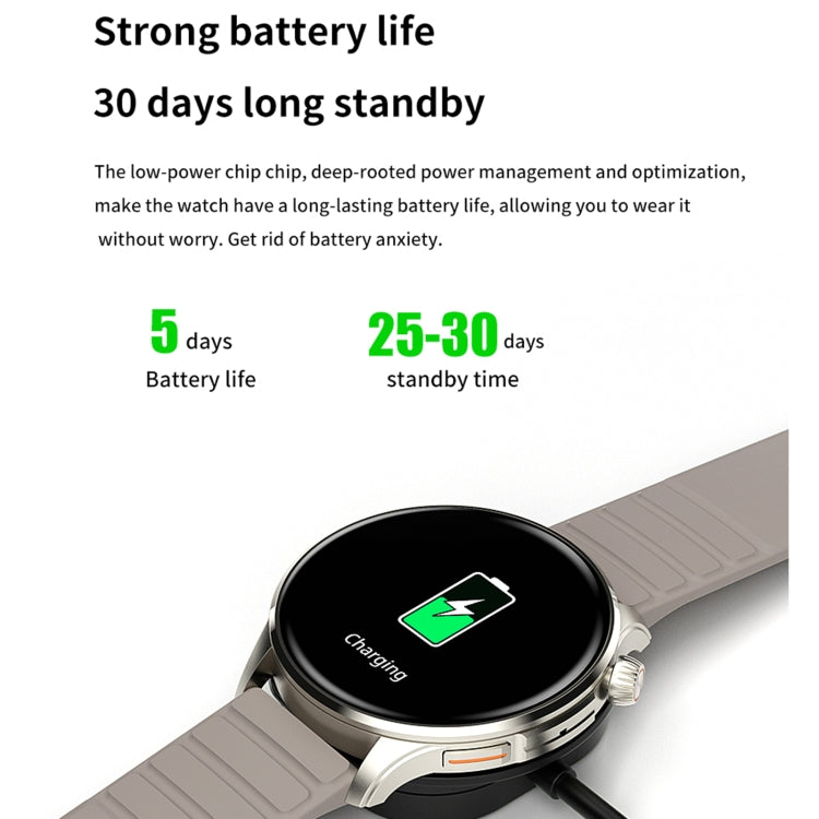 J45 1.43 inch BT5.1 Smart Sport Watch, Support Sleep / Heart Rate / Blood Oxygen / Blood Pressure Health Monitor(Grey) - Smart Watches by PMC TechLife | Online Shopping South Africa | PMC TechLife