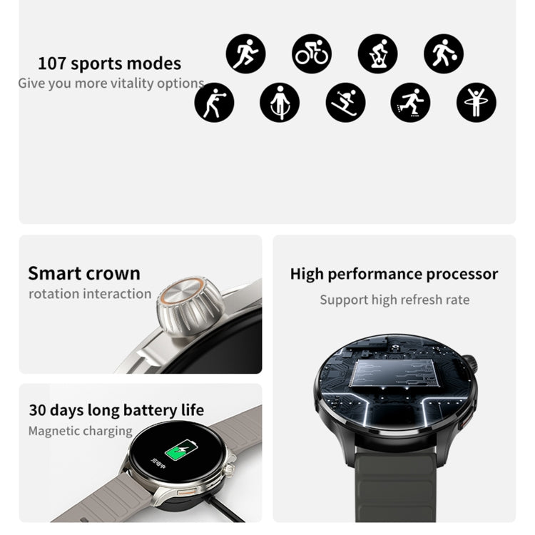J45 1.43 inch BT5.1 Smart Sport Watch, Support Sleep / Heart Rate / Blood Oxygen / Blood Pressure Health Monitor(Black) - free shipping - PMC TechLife - Order now!